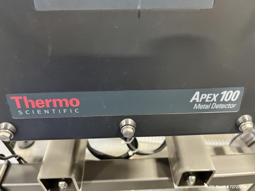 Used-Thermo Scientific Conveyor Mounted Metal Detector, Model Apex 100. 304 Stainless Steel. Aperture size: 5 3/4 " wide x 1...