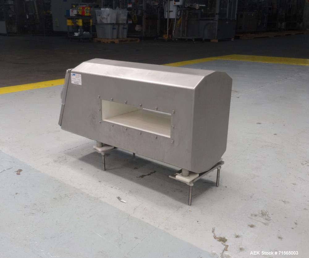 Used Loma Systems IQ3 S/S Metal Detector Head Only. S/N KIMH19282C with Aprox. 15-1/2" W x 3-3/4" H Product Opening and Digital Read-Out
