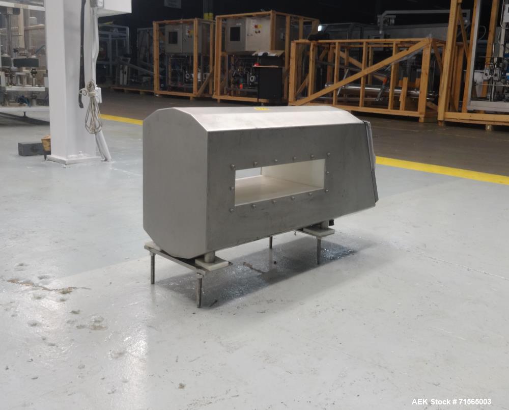 Used Loma Systems IQ3 S/S Metal Detector Head Only. S/N KIMH19282C with Aprox. 15-1/2" W x 3-3/4" H Product Opening and Digital Read-Out