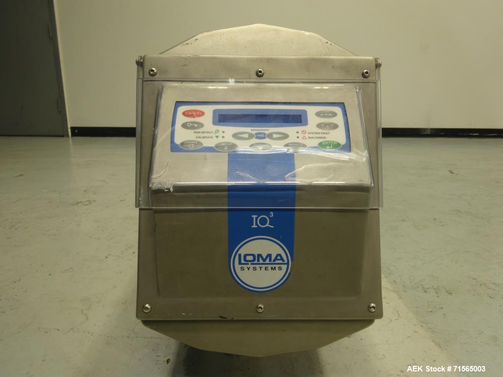 Used Loma Systems IQ3 S/S Metal Detector Head Only. S/N KIMH19282C with Aprox. 15-1/2" W x 3-3/4" H Product Opening and Digital Read-Out
