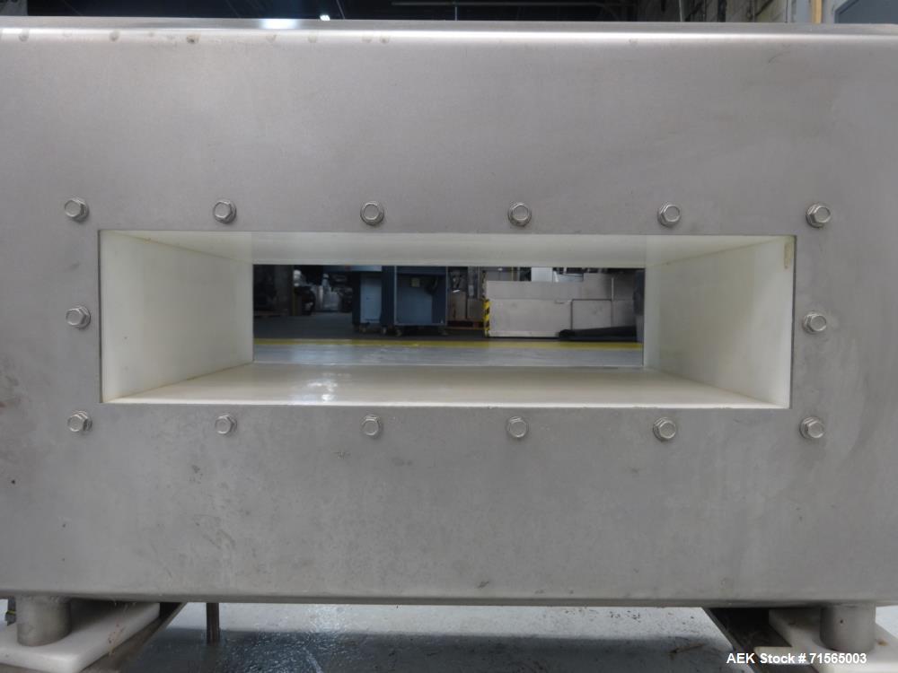 Used Loma Systems IQ3 S/S Metal Detector Head Only. S/N KIMH19282C with Aprox. 15-1/2" W x 3-3/4" H Product Opening and Digital Read-Out