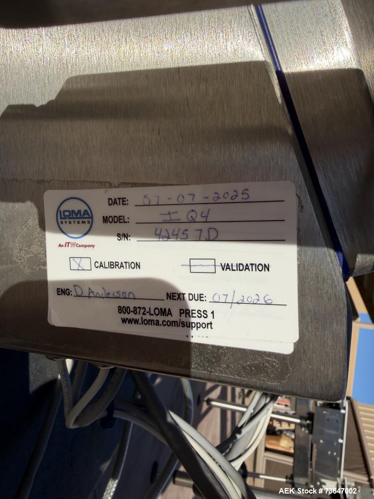 Used Loma Systems IQ4 VF 238 Vertical Fall Metal Detector – 8-Inch Gravity Feed Powder Inspection System