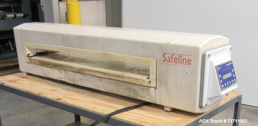 Used- Safeline Model VE-PW-100/300 Conveyor Mounted Metal Detector