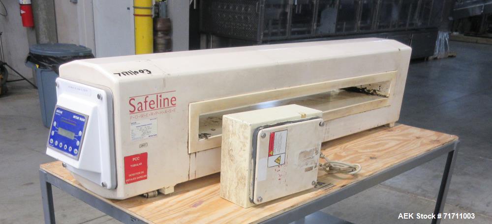 Used- Safeline Model VE-PW-100/300 Conveyor Mounted Metal Detector