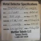 Used Safeline Model PowerPhase Pro Conveyor Mounted Metal Detector