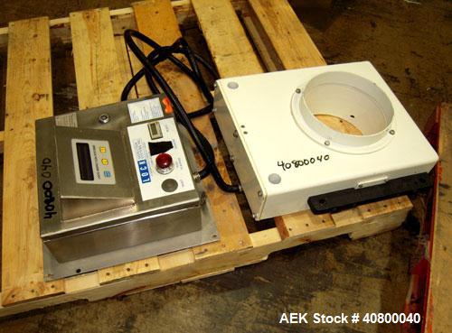 Used Lock Inspection Systems Metal Detector. Aperature size approximately 8 5/8" diameter x 4" deep. Includes a control panel.