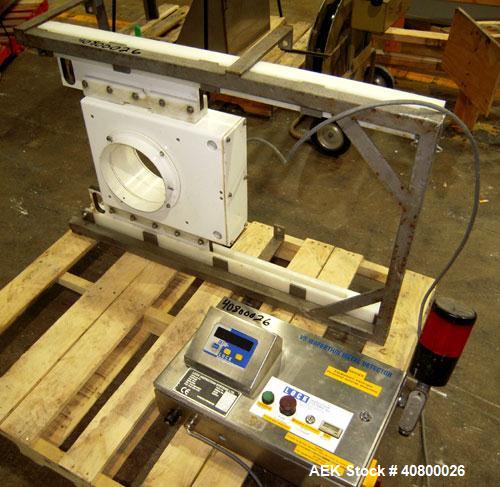 Used Lock Inspection Systems V5 Waferthin Met 30+ Metal Detector, Model Met30-200/+/IP54/286KHZ. Aperture size approximately 8 5/8" diameter x 4" deep. Includes a control panel. Built 2002.