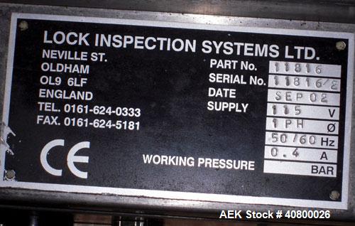 Used Lock Inspection Systems V5 Waferthin Met 30+ Metal Detector, Model Met30-200/+/IP54/286KHZ. Aperture size approximately 8 5/8" diameter x 4" deep. Includes a control panel. Built 2002.