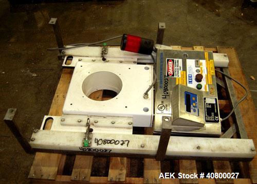 Used Lock Inspection Systems V5 Waferthin Met 30+ Metal Detector, Model Met30-200/+/IP54/286KHZ. Aperture size approximately 8 5/8" diameter x 4" deep. Includes a control panel. Built 2002.