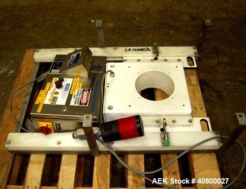 Used Lock Inspection Systems V5 Waferthin Met 30+ Metal Detector, Model Met30-200/+/IP54/286KHZ. Aperture size approximately 8 5/8" diameter x 4" deep. Includes a control panel. Built 2002.