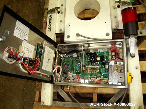 Used Lock Inspection Systems V5 Waferthin Met 30+ Metal Detector, Model Met30-200/+/IP54/286KHZ. Aperture size approximately 8 5/8" diameter x 4" deep. Includes a control panel. Built 2002.
