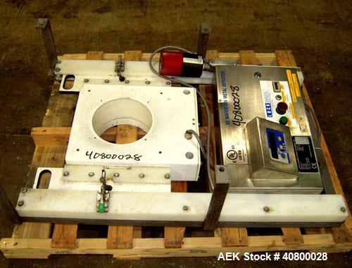 Used Lock Inspection Systems V5 Waferthin Met 30+ Metal Detector, Model Met30-200/+/IP54/286KHZ. Aperture size approximately 8 5/8" diameter x 4" deep. Includes a control panel. Built 2002.