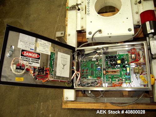 Used Lock Inspection Systems V5 Waferthin Met 30+ Metal Detector, Model Met30-200/+/IP54/286KHZ. Aperture size approximately 8 5/8" diameter x 4" deep. Includes a control panel. Built 2002.