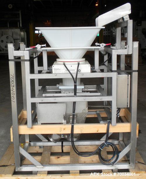 Used Yamato Lock Inspection Systems Fall Thru Metal Detector, Model Metalchek 10. Approximate 8" diameter x 4" deep chamber. Detects metals up to .75 mm (.029’’) ferrous, non-ferrous and stainless st...