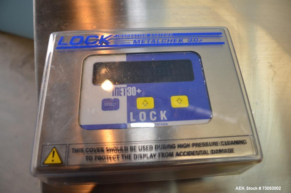 Used Lock Metal Detectors MET30Plus  6 in W x 3 in H Aperture Metal Detector. Digital Controls with S/S Cabinet. Head and Controls Only. No Conveyor or Reject Mechanism. 110/240 V (wired 110 V) 1 Ph,...