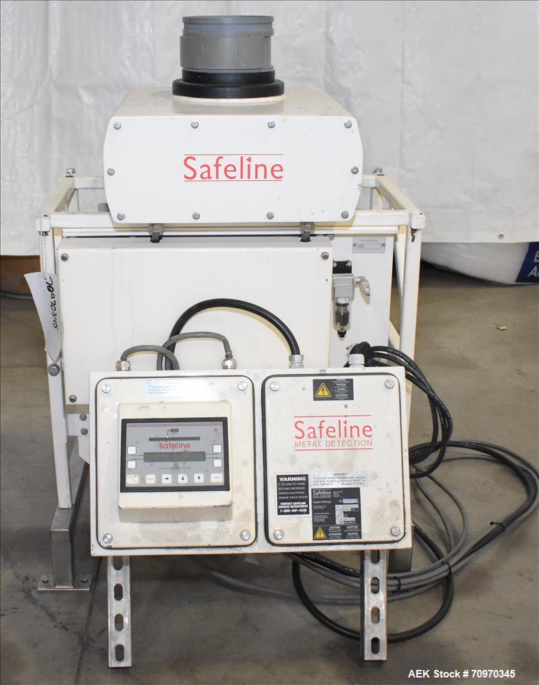 Used- Safeline Metal Detector 5.75" pipeline with diverting gate discharge
