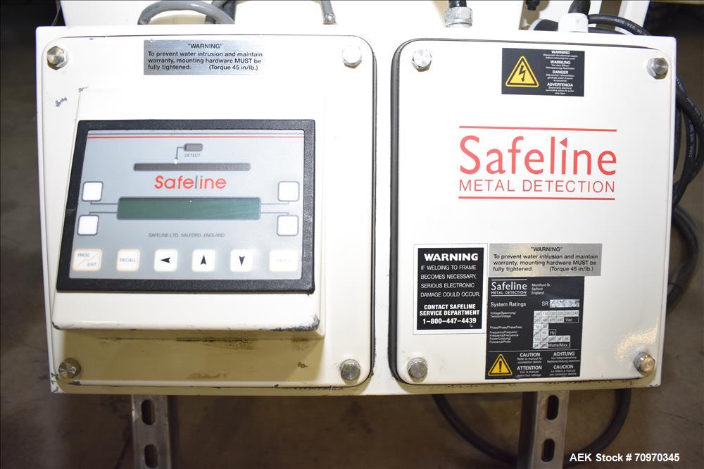 Used- Safeline Metal Detector 5.75" pipeline with diverting gate discharge