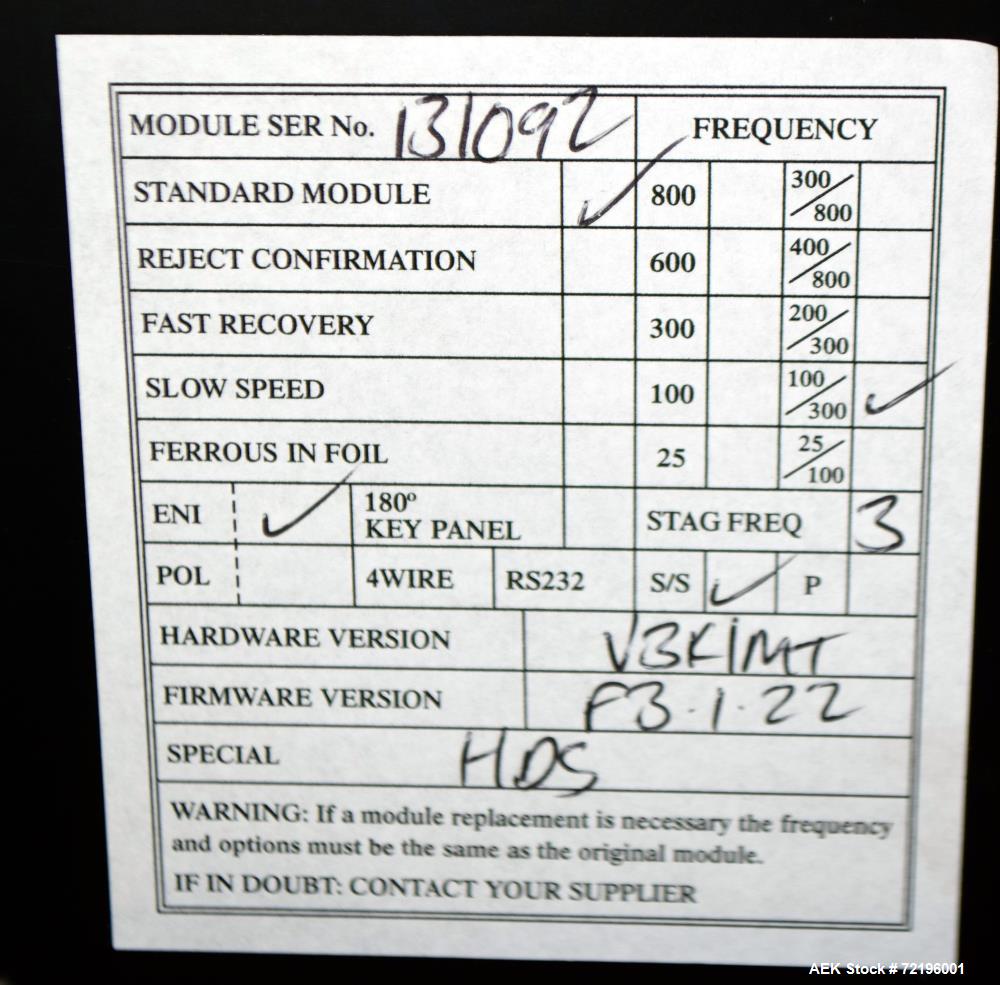 Used Safeline HDS Pipeline Metal Detector