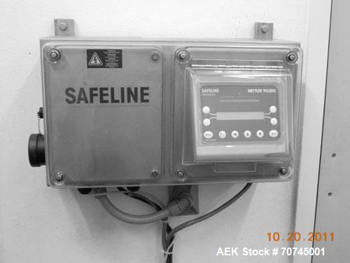 Used Safeline Metal Detector, Model PL50.  115 Volts, 2 amps, 60 hz, 80 psi.  Manufactured 2008.