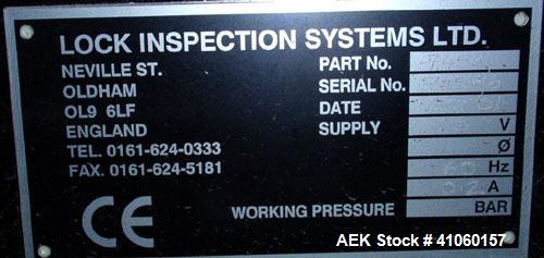 Used Lock Inspection Systems Fall Thru Metal Detector, Model MET 30+ Universal. 3 3/4" wide x 1-3/4" high opening with reject, 115 volt with controls on stand. Capable of 30,000 tablets/capsules per ...