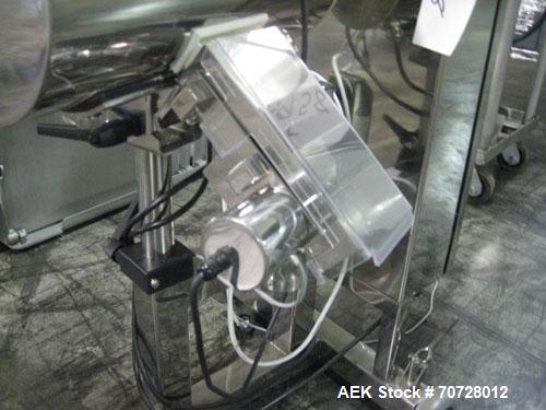 Used Lock Metal Detector, Model MET 30. Part #10579, with reject chute, 4" x 1.5" opening, on stand, 115 V, serial #1057914, built 2002.
