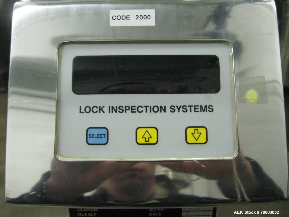 Used Lock Metal Detector, 3.75" x 1.5" opening with reject, 110 volt 60 hz, serial #PH29-RJ143, SO #23183-1.
