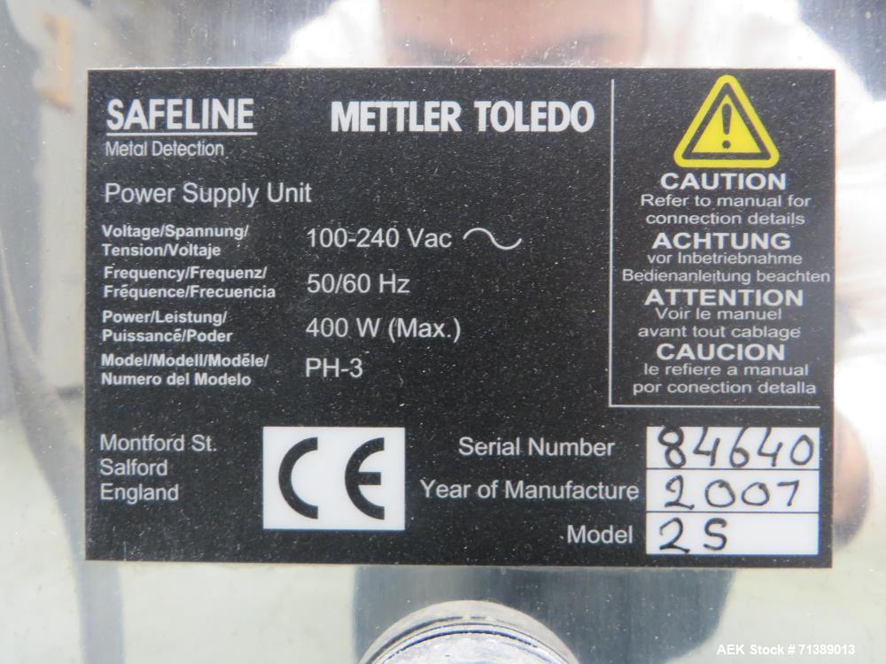 Used Mettler Toledo Safeline Model 25 Tablet Metal Detector