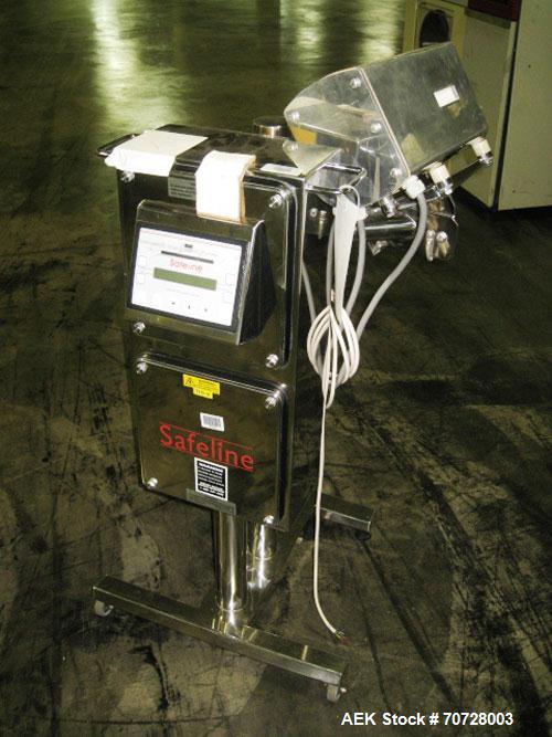 Used Safeline Metal Detector, model 063, with reject, 3" x 1" opening, 110 V, serial # 15865