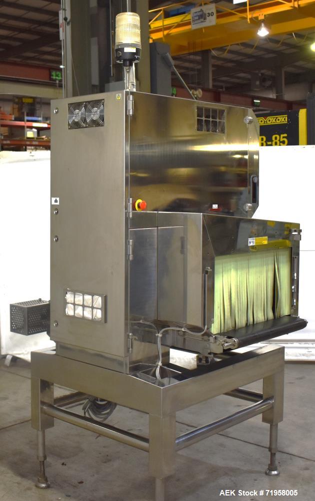 Used Anritsu X-Ray Inspection System, Model KD74. Approximate 27-1/2" W x 14" H product opening with approximate 24-1/2" W belt. Product weight maximum 50kg / 110 lbs. (35m/min). Product size maximum...