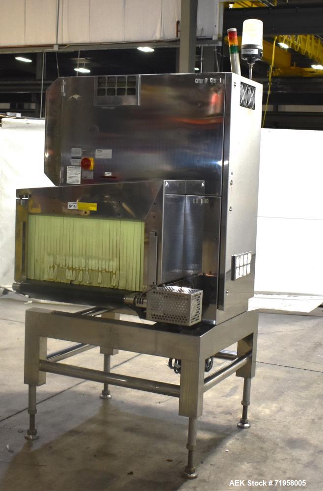 Used Anritsu X-Ray Inspection System, Model KD74. Approximate 27-1/2" W x 14" H product opening with approximate 24-1/2" W belt. Product weight maximum 50kg / 110 lbs. (35m/min). Product size maximum...