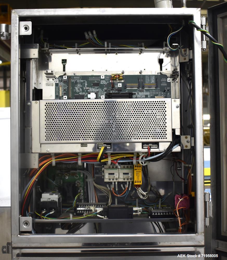 Used Anritsu X-Ray Inspection System, Model KD74. Approximate 27-1/2" W x 14" H product opening with approximate 24-1/2" W belt. Product weight maximum 50kg / 110 lbs. (35m/min). Product size maximum...