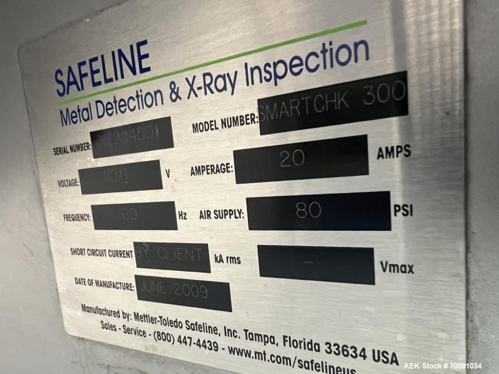 Used Mettler Toledo Safeline AdvanChekPlus 300 X-Ray Metal Detector | 400 ft/min | Washdown | Stainless Steel