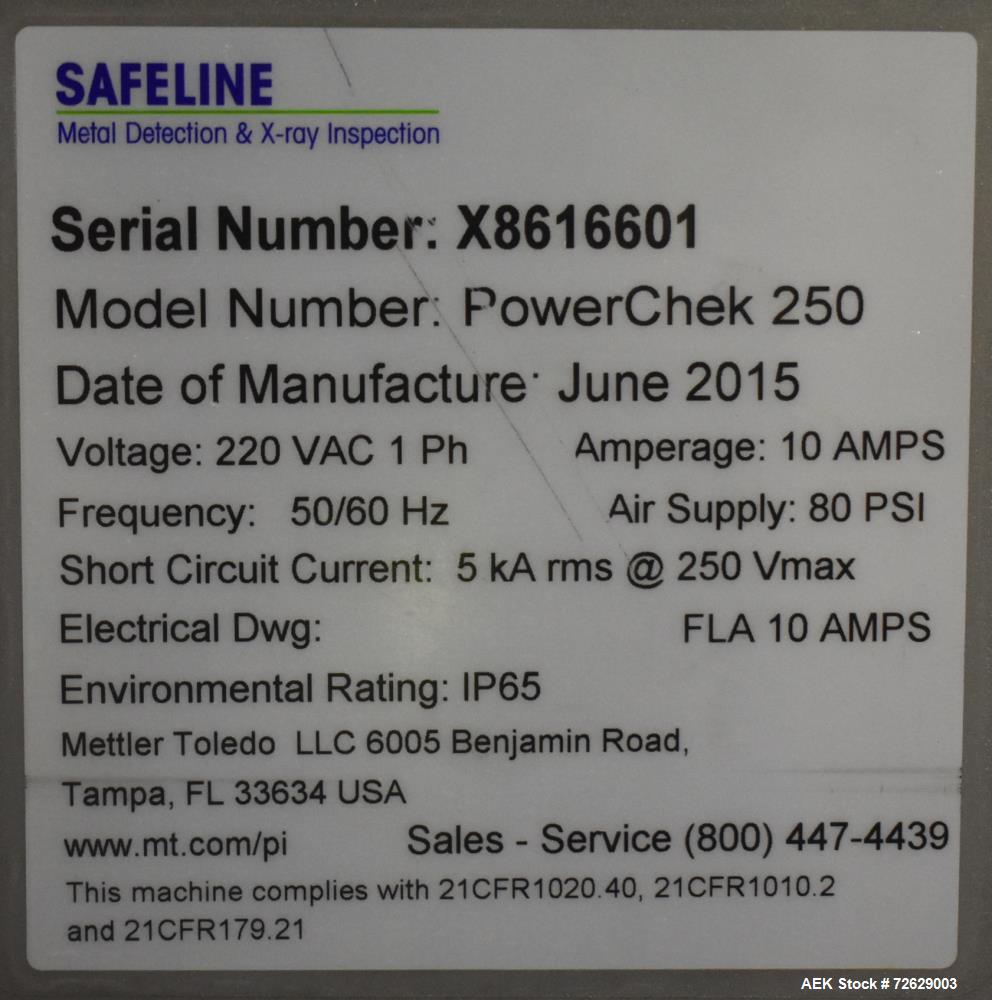 Used Mettler Toledo (Safeline) X-Ray Metal Detector