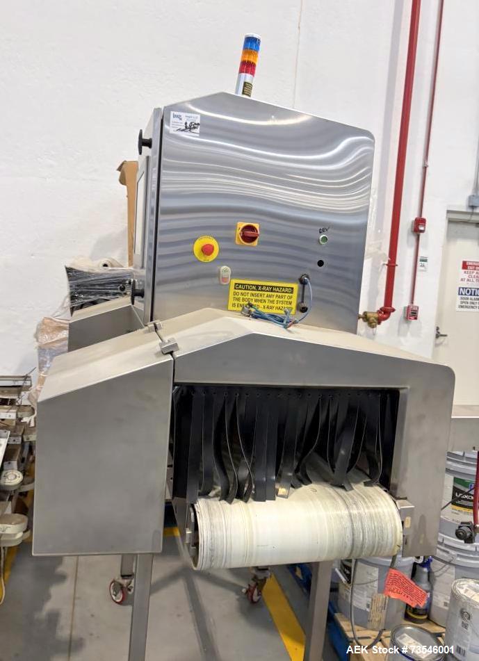 Used Peco Inspx Inline Metal Detector, Model Single. Is of stainless steel construction. Last used in food application. 3/60/230V.