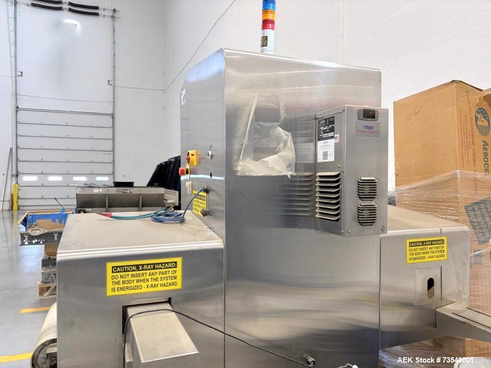 Used Peco Inspx Inline Metal Detector, Model Single. Is of stainless steel construction. Last used in food application. 3/60/230V.