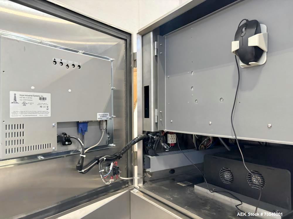 Used Peco Inspx Inline Metal Detector, Model Single. Is of stainless steel construction. Last used in food application. 3/60/230V.