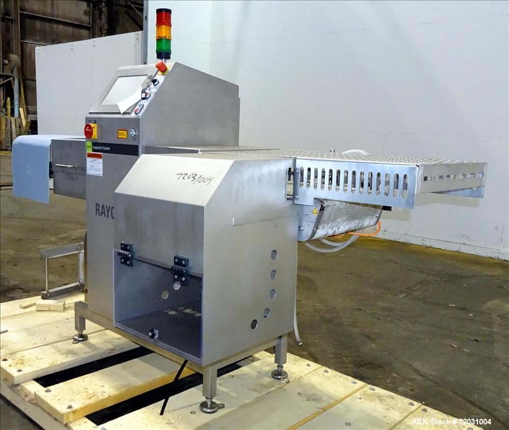 Used Sesotec Raycon X-Ray Food Inspection System, Type 350/150.  Serial # 11347015813-X.  Max Product Dimensions; 350 x 150 mm.  Has an integrated conveyor belt that is designed for use in wet or dry...