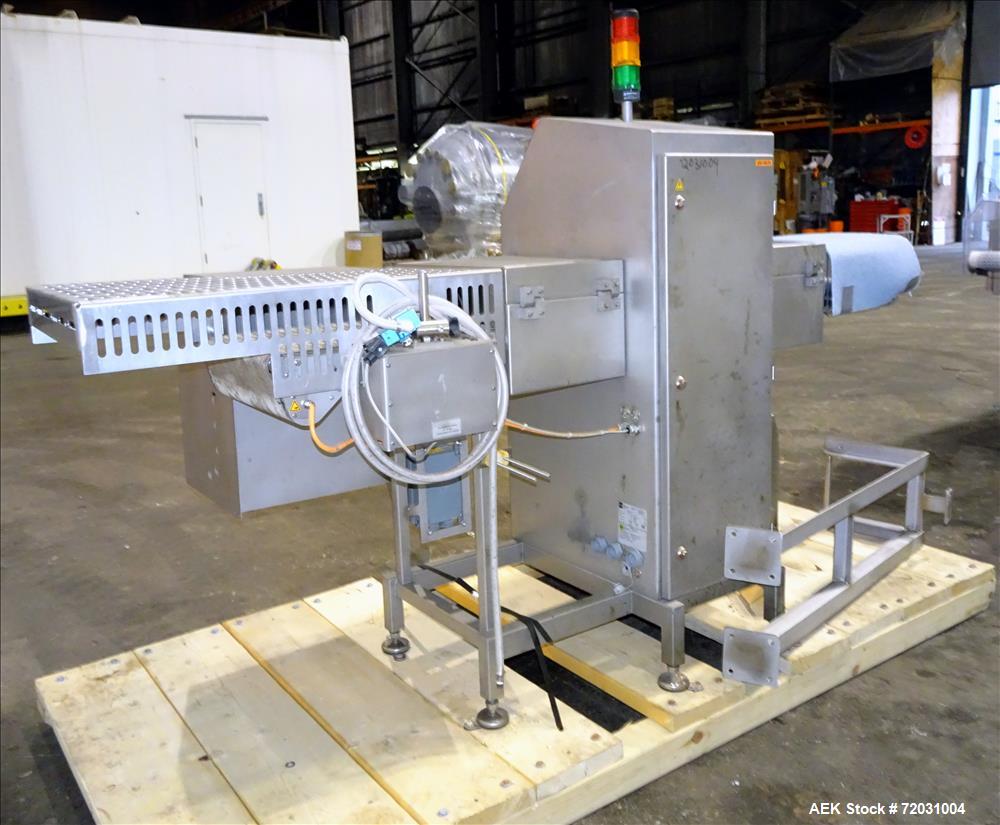 Used Sesotec Raycon X-Ray Food Inspection System, Type 350/150.  Serial # 11347015813-X.  Max Product Dimensions; 350 x 150 mm.  Has an integrated conveyor belt that is designed for use in wet or dry...