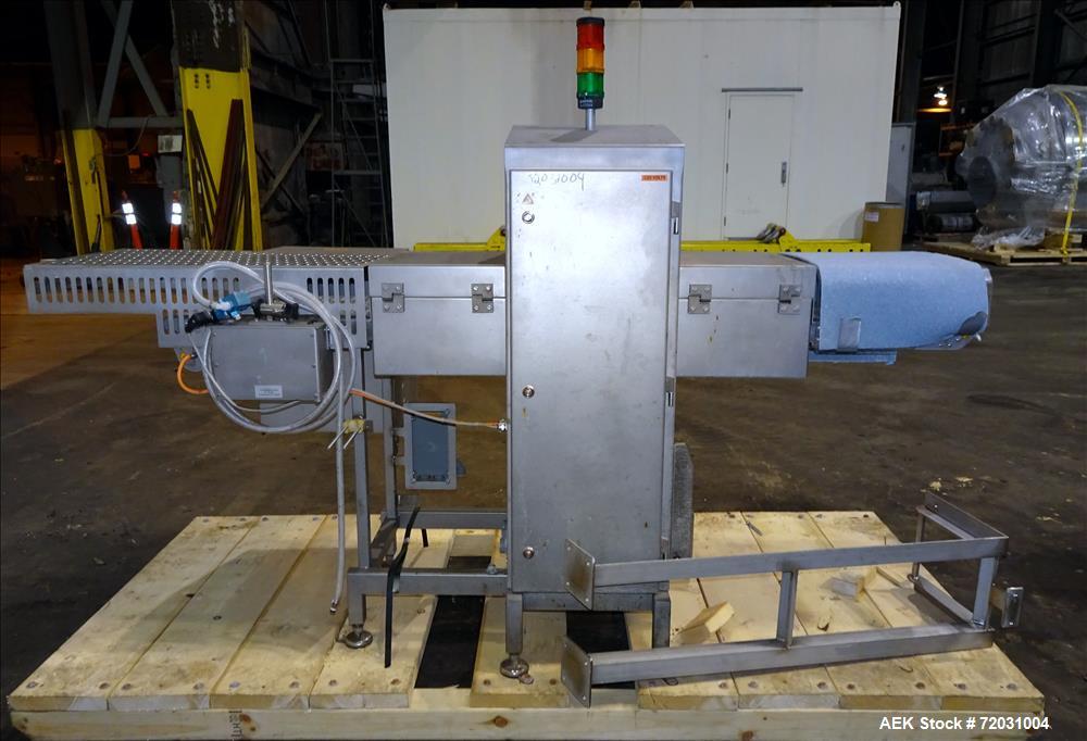 Used Sesotec Raycon X-Ray Food Inspection System, Type 350/150.  Serial # 11347015813-X.  Max Product Dimensions; 350 x 150 mm.  Has an integrated conveyor belt that is designed for use in wet or dry...