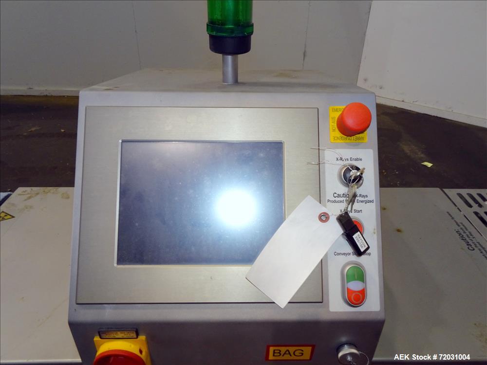 Used Sesotec Raycon X-Ray Food Inspection System, Type 350/150.  Serial # 11347015813-X.  Max Product Dimensions; 350 x 150 mm.  Has an integrated conveyor belt that is designed for use in wet or dry...