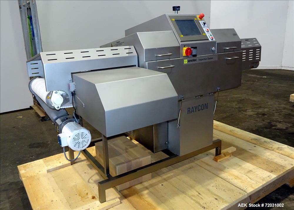 Never Used-Sesotec Raycon X-Ray Food Inspection System, Type 450/100 US-INT 50.  Serial # 10007944-X.  Max Product Dimensions; 450 x 100 mm.  Has an integrated conveyor belt approximate 19.5" wide x ...