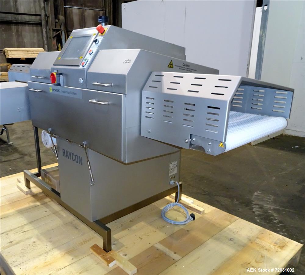 Never Used-Sesotec Raycon X-Ray Food Inspection System, Type 450/100 US-INT 50.  Serial # 10007944-X.  Max Product Dimensions; 450 x 100 mm.  Has an integrated conveyor belt approximate 19.5" wide x ...