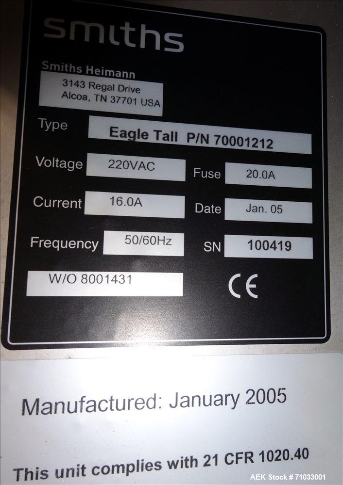 Used Smiths Heimann Eagle Tall IP65 X-ray Metal Detector