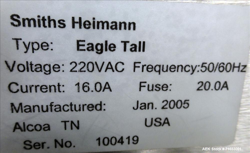 Used Smiths Heimann Eagle Tall IP65 X-ray Metal Detector