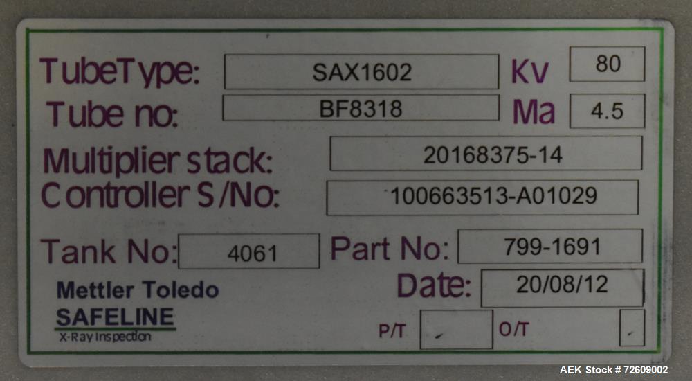 Used Safeline (Mettler Toledo) SideChek+ 400 X-Ray Metal Detector – High-Speed Inspection