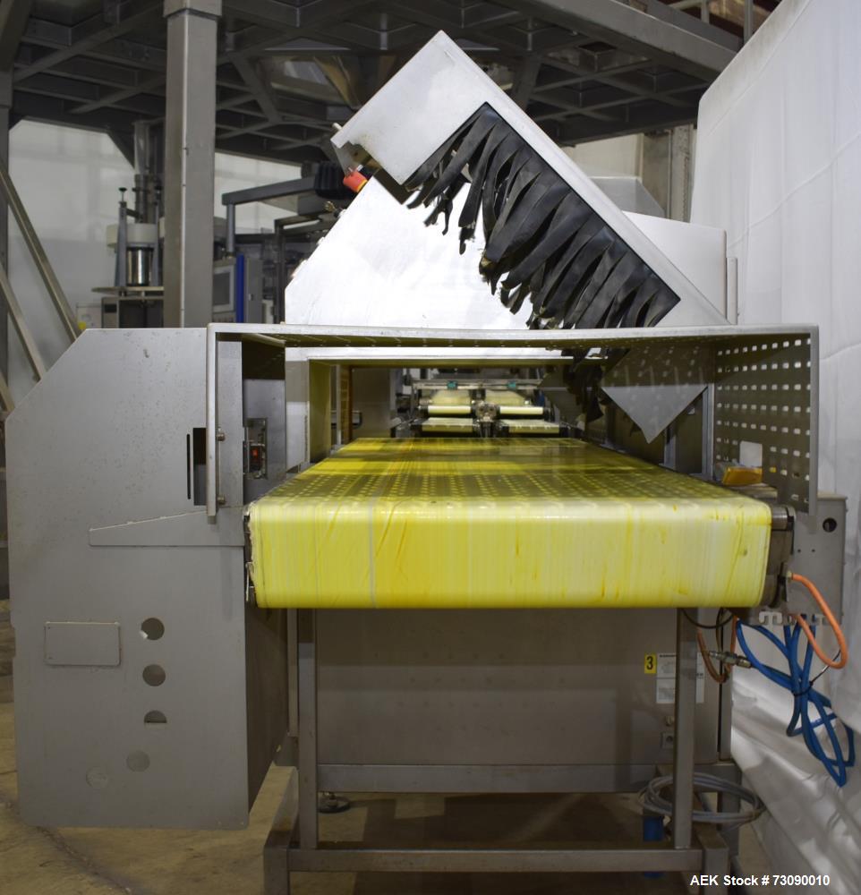 Used Bizerba Type XRE_2 450/200 Xray Metal Detector. ual Lane Checkweigher With Reject. Weight range: 600/1500 grams with accuracies 0.2/0.5 grams.