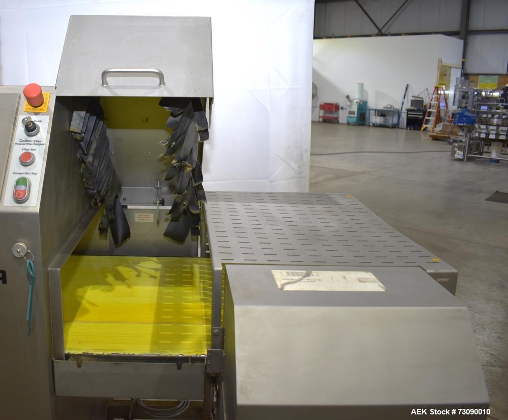 Used Bizerba Type XRE_2 450/200 Xray Metal Detector. ual Lane Checkweigher With Reject. Weight range: 600/1500 grams with accuracies 0.2/0.5 grams.