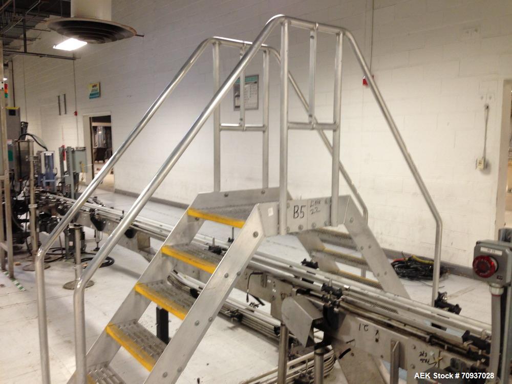 Used Packaging Line Walkover Stainless Steel Stairs