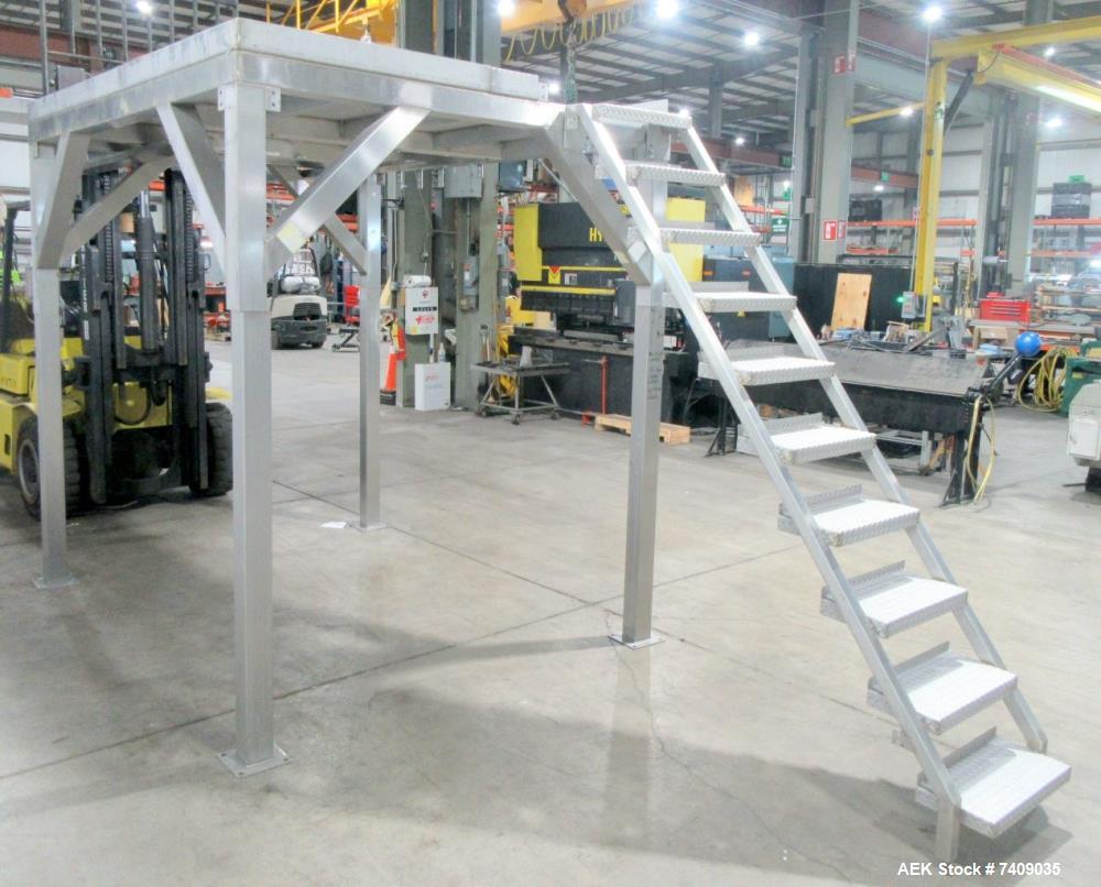 Industrial Mezzanine Work Platform – Combination Scale Support with Safety Rails