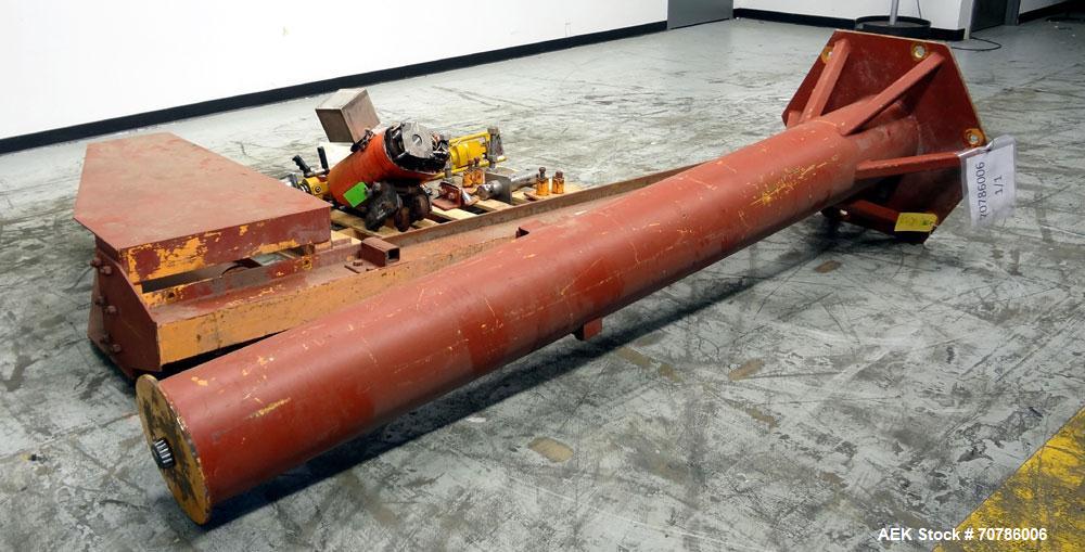 Used Abell-Howe Jib Crane, 1/2 Ton, Carbon Steel. Floor mounting. Approximate 117" tall base/mast assembly, approximate 159" log boom assembly. Includes a CM Model J hoist, 1hp, 32 F.P.M..